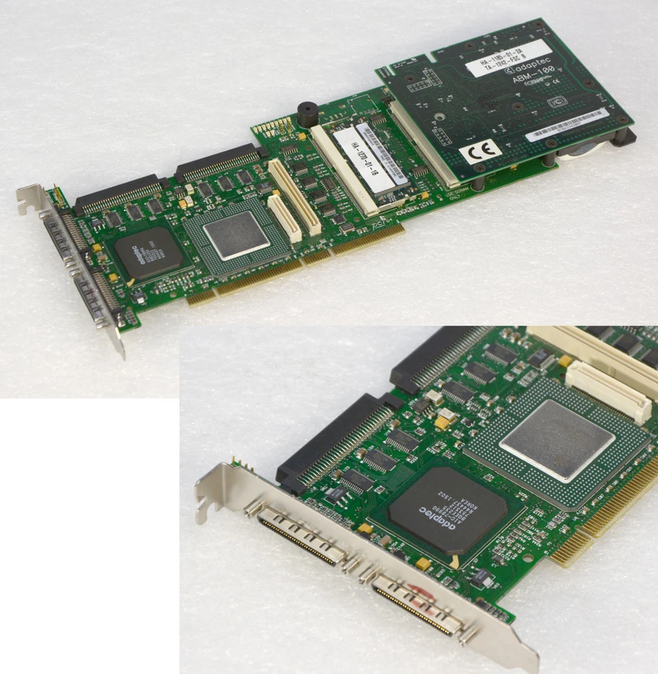 Raid Controllore PCI 64 + PCI-32 Adaptec 3000S 3200S-0M SCSI Con ABM-100 - Immagine 1 di 1