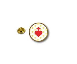 pins pin badge pin's metal broche pince papillon drapeau sacre cur fleur de lys - Picture 1 of 1