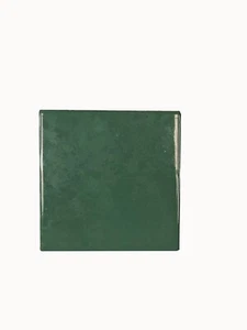 3 7/8" x 3 7/8" Tile Dark Teal Green Ceramic Wall Mosaic Arts C#552 SAMPLE PIECE - Picture 1 of 1