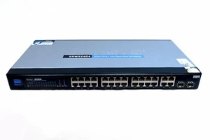 CISCO LINKSYS SRW224G4 24-Port 10/100 Gigabit Ethernet Switch (Business Series) - Picture 1 of 8