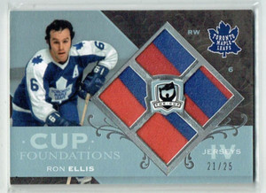 07-08 UD Upper Deck The Cup Foundations  Ron Ellis  /25  Quad Jerseys