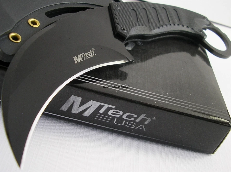 Mtech Karambit Tactical Neck Knife G10 Handle With Plastic Sheath Mt-665bk