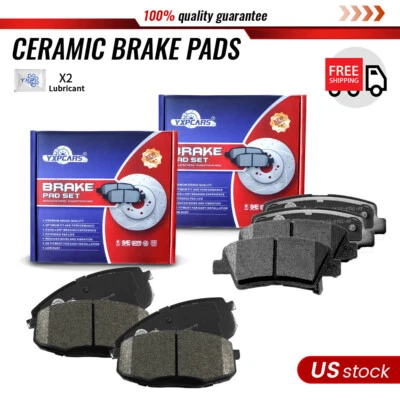 8Pcs Front & Rear Ceramic Disc Brake Pads for 2014-2019 Kia Forte Soul 2.0L 1.6L - Image 1 of 4