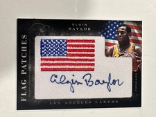 2010-11 Panini Elite Black Box Flag Patch Elgin Baylor #62 Patch Auto /25