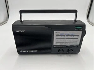 Sony Portable Radio - FM AM TV Sound Weather ICF-34 - Vintage -Tested and Works - Picture 1 of 7