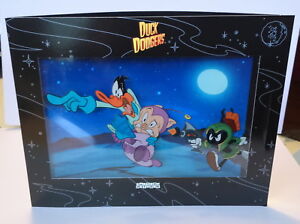 DUCK DODGERS promo cybercene cel 3D, WB 2003 Daffy, Porky Marvin - Great gift!