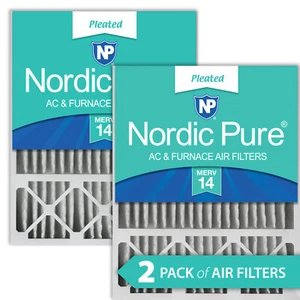 16x25x5 (4 3/8) Honeywell/Lennox Replacement MERV 14 Air Filters 2 Pack - Picture 1 of 7