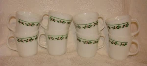 8 Corelle Holly Days Coffee Mugs Cups EUC - Picture 1 of 4