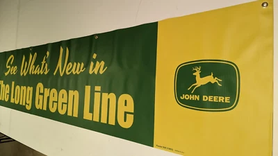 John Deere '63 Estilo Vintage Banner Distribuidor Promo Letrero Anuncio Variante 2 Foto 1 de 4