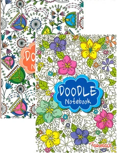 A5 Doodle Notebook Lined Notepad Therapy Colouring Diary Journal Single Book - Picture 1 of 4