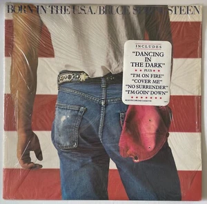 Bruce Springsteen Born In The USA Vinyl LP 1984 Open with Shrink & Hype Sticker! - Foto 1 di 9