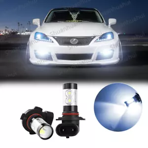 For 2006-2010 Lexus IS250 / IS350 - 2X 9006 Front LED Fog Light Bulbs 6000K - Picture 1 of 12