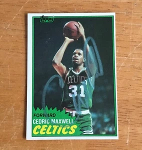 Tarjeta de baloncesto Topps #5 autógrafo firmado por Cedric Maxwell Boston Celtics 1981-82 - Imagen 1 de 2