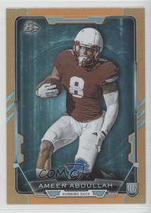 2015 Bowman Rookies Orange Rainbow Foil /299 Ameer Abdullah #33 Rookie RC