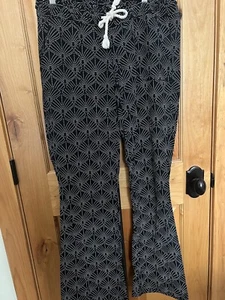 ROXY ~ Oceanside Strandhose für Damen ~ schwarzer Druck ~ Größe L gebraucht - Bild 1 von 8