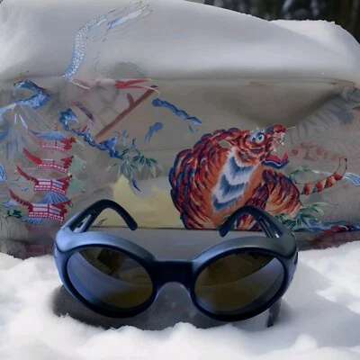 GAFAS DE SOL VUARNET MONTURA NEGRA 👓 REDONDAS POUILLOUX 031 HECHAS EN FRANCIA VINTAGE Foto 1 de 4