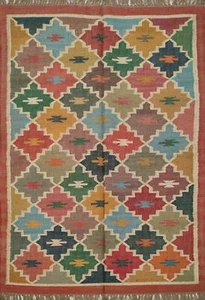 Jute Kilim Rug, Home Decor Rugs, Traditional Wool Rug, Vintage Kilim Area Rug - Picture 1 of 9