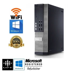 Dell Desktop Computer Quad Core i5 8GB RAM 500GB HD Windows 10 Pro DVD WiFi - Afbeelding 1 van 12