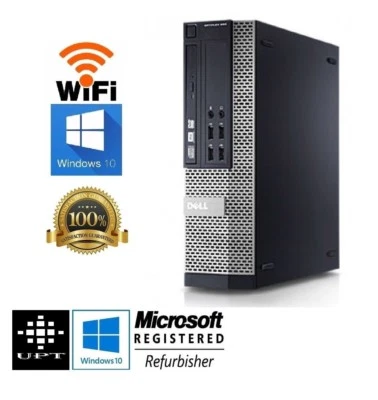Dell Desktop Computer Quad Core i5 8GB RAM 500GB HD Windows 10 Pro DVD WiFi  - Image 1 of 4