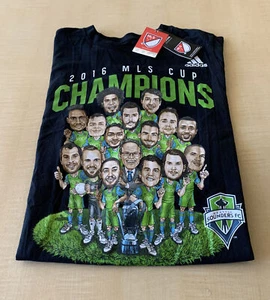 NWT Adidas Seattle Sounders FC 2016 MLS Cup Championship T Shirt Men’s Small BB2 - Picture 1 of 10
