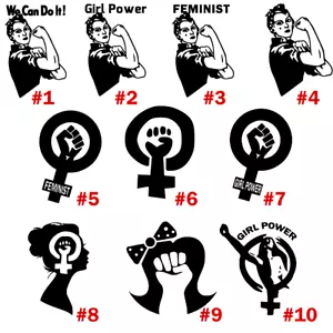 Calcomanía de vinilo feminista pegatina ventana para automóvil computadora portátil We Can Do It Girl Power Freedom - Imagen 1 de 14