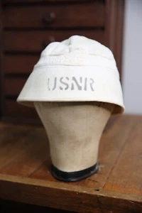 Vintage WWII US Navy Dixie Cup Cotton Twill Sailor Cap Hat USNR Military ROTC - Picture 1 of 7