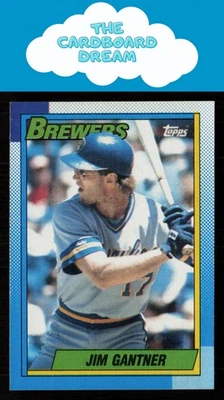Jim Gantner 1990 Topps #417 Milwaukee Brewers Baseball Card - Image 1 of 2