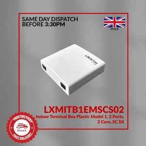 Indoor Terminal Box Plastic Model 1, 2 Ports, 2 Core, SC SX, Pack of 12 - Afbeelding 1 van 7