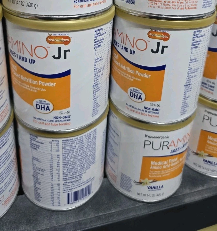 4 latas PurAmino Jr. Furgoneta Junior. Formula 14,1 oz caducidad 3/26 envío rápido Foto 1 de 1