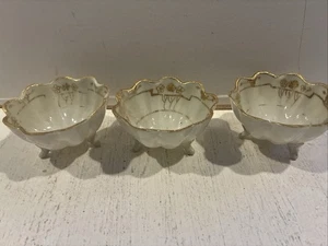 Cuencos de caramelo de nuez de sal nipón vintage X3 hechos en Japón 1891-1921 - Imagen 1 de 8