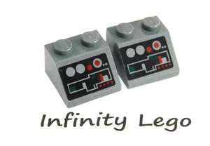 2 LEGO Dark Grey Slope Control Panel Stickers ARC-170 Starfighter Star Wars 8088 - Picture 1 of 2