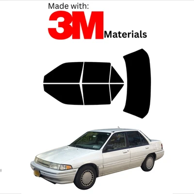 Tinte de ventana precortado para sedán Mercury Tracer 91-96 cerámica estable hecho con 3M Foto 1 de 4