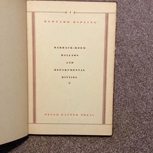 Departmental Ditties, Barrack Room Ballads, and Other Verses by Rudyard Kipling - Picture 1 of 7