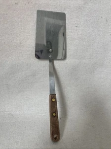 Espátula maciza Robinson de colección 12” mango de madera EE. UU. Flipper Turner - Imagen 1 de 4