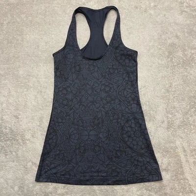 Camiseta sin mangas Lululemon para mujer talla 0 floral ligera azul gris Foto 1 de 4