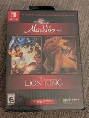 Nintendo Switch Disney Classic Games Aladdin Lion King Retro Edition Clamshell - Image 1 of 3