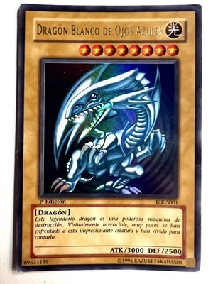 Carta Yugioh Drag�n Blanco Ojos Azules BIK S001 1� Edici�n - Imagen 1 de 2