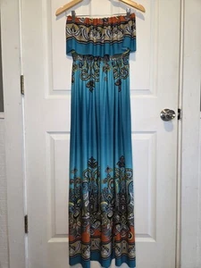 Bailey Blue S Boho Festival Hippie Sleeveless Maxi Dress NWT Vacay Resort Wear - Picture 1 of 6