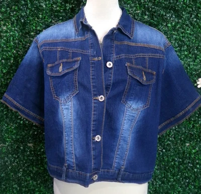 Indigo Ease джинсовая ткань на пуговицах от моды - размер большой - Изображение 1 из 4