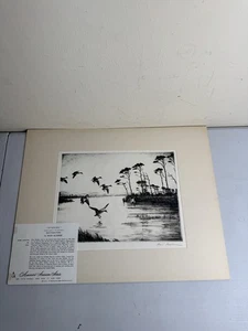 HANS KLEIBER FIRMADO, GRABADO ORIGINAL EDICIÓN LIMITADA - "PINTAILS AND MALLARDS" - Imagen 1 de 8