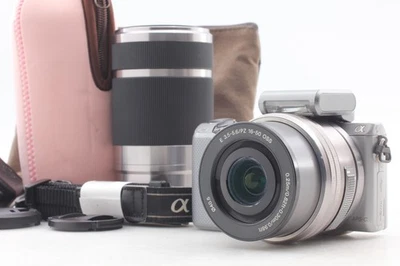 [Exc+5] Sony Alpha NEX-5R 16.1MP Digital Camera w/16-50mm, 55-210mm 2 Lens JAPAN - Image 1 of 4