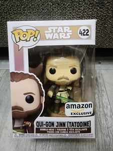 Funko Pop! Vinyl: Star Wars - Qui-Gon Jinn (Tatooine) - Amazon (AM) (Exclusive) - Picture 1 of 10