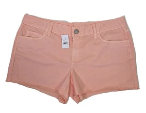 NWT Ann Taylor LOFT Salmon Orange raw hem women's Shorts Size 10, 14 - Picture 1 of 4