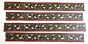 Holly Ivy Christmas Glitter Accent Cardstock K&Company Borders 4 pc  6" x 5/8" - Picture 1 of 2