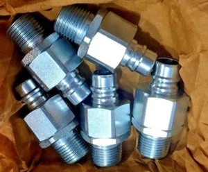 Confezione da 5 connettori fluido parker accoppiatore rapido VHN8-8M 1/2 H capezzolo a scatto - Foto 1 di 7