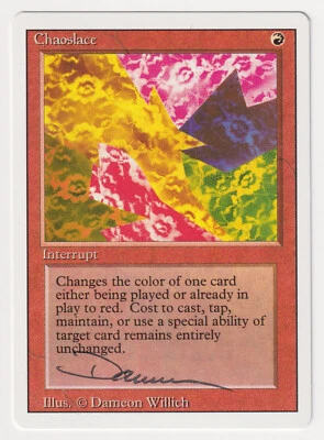 Signed Chaoslace Proof LP Revised Artist Dameon Willich 1994 MTG Magic AP Rare! - Image 1 of 2