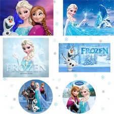 CIALDE PER TORTA CAKE DISNEY FROZEN ELSA ANNA OSTIA PASTA DI ZUCCHERO A4 O TONDA