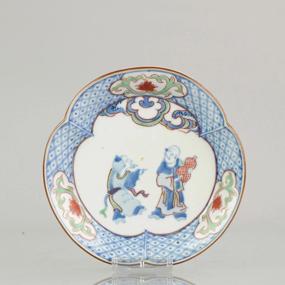Plato de porcelana japonés del período Edo antiguo ko-Kutani ca 1660-80 Top Qua... Foto 1 de 1