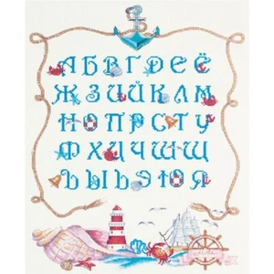 Panna Kreuzstichset "Marine Alphabet" 35x45,5cm, Zählmuster - Bild 1 von 1