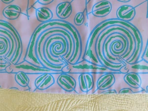 VTG Vested Gentress Slow is Smooth mod sheath dress Snail screen print frock L - Picture 1 of 24